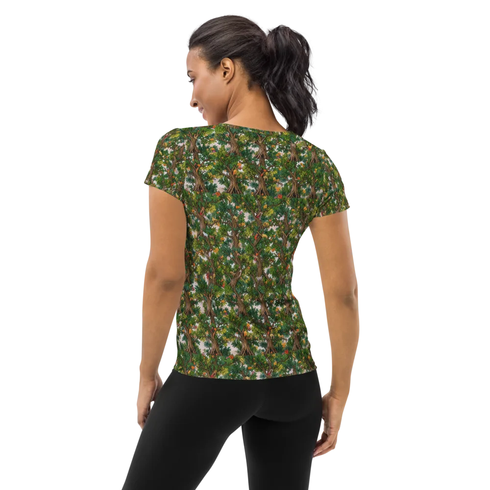 Jungle Canopy on Women's Athletic T-Shirt — Back
