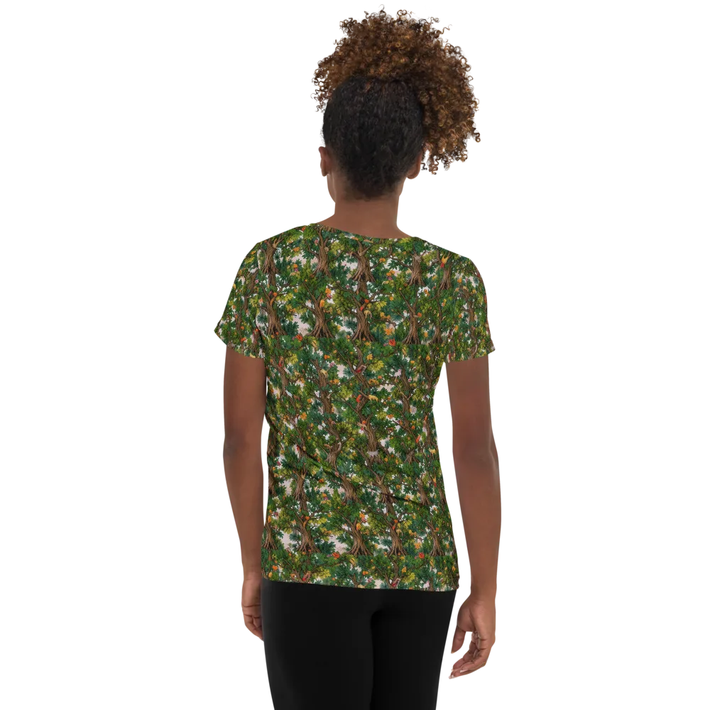 Jungle Canopy on Women's Athletic T-Shirt — Back