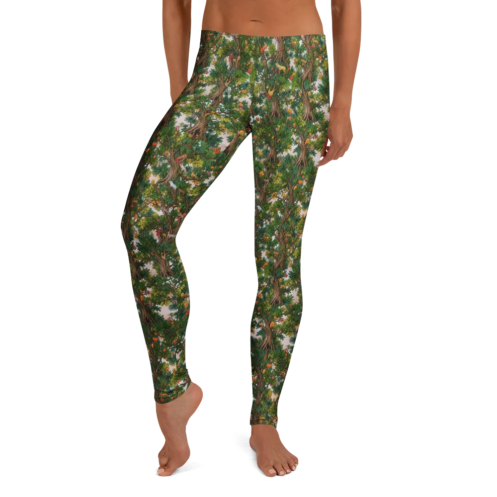 Jungle Canopy on Leggings — Front