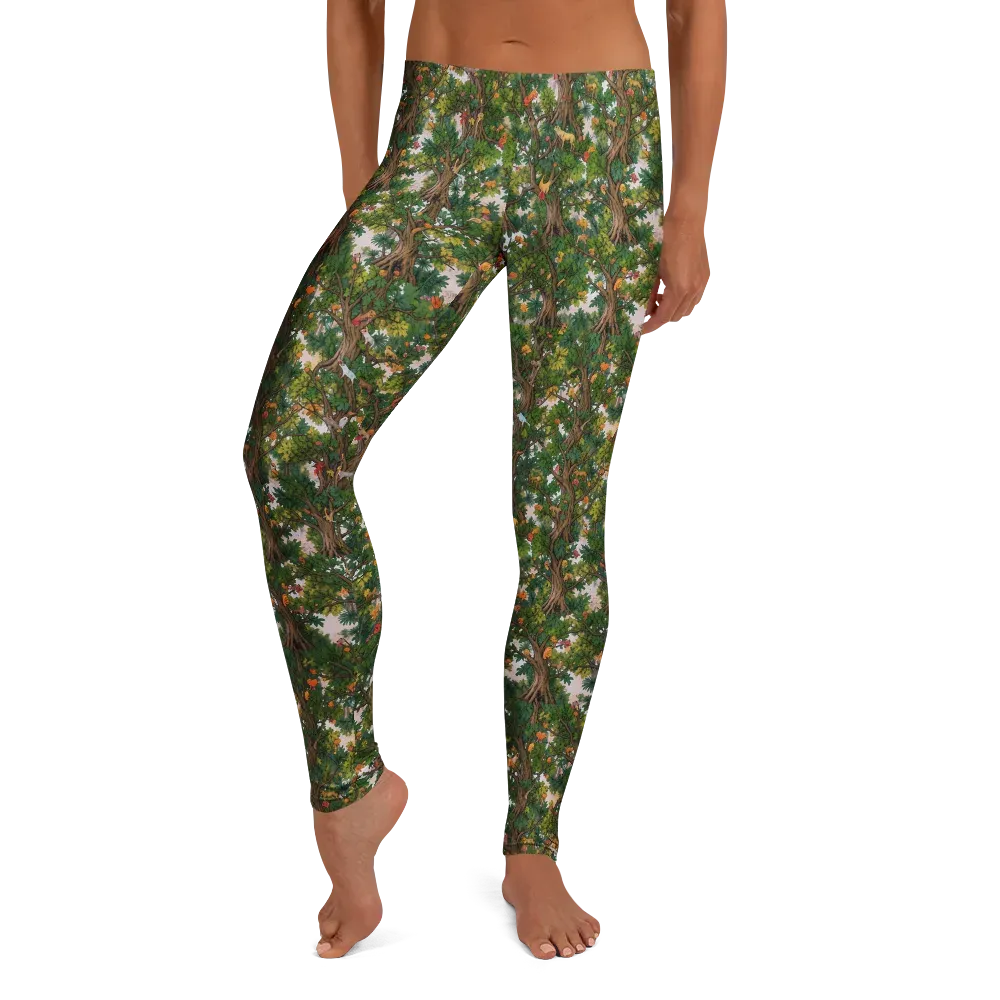 Jungle Canopy on Leggings — Front