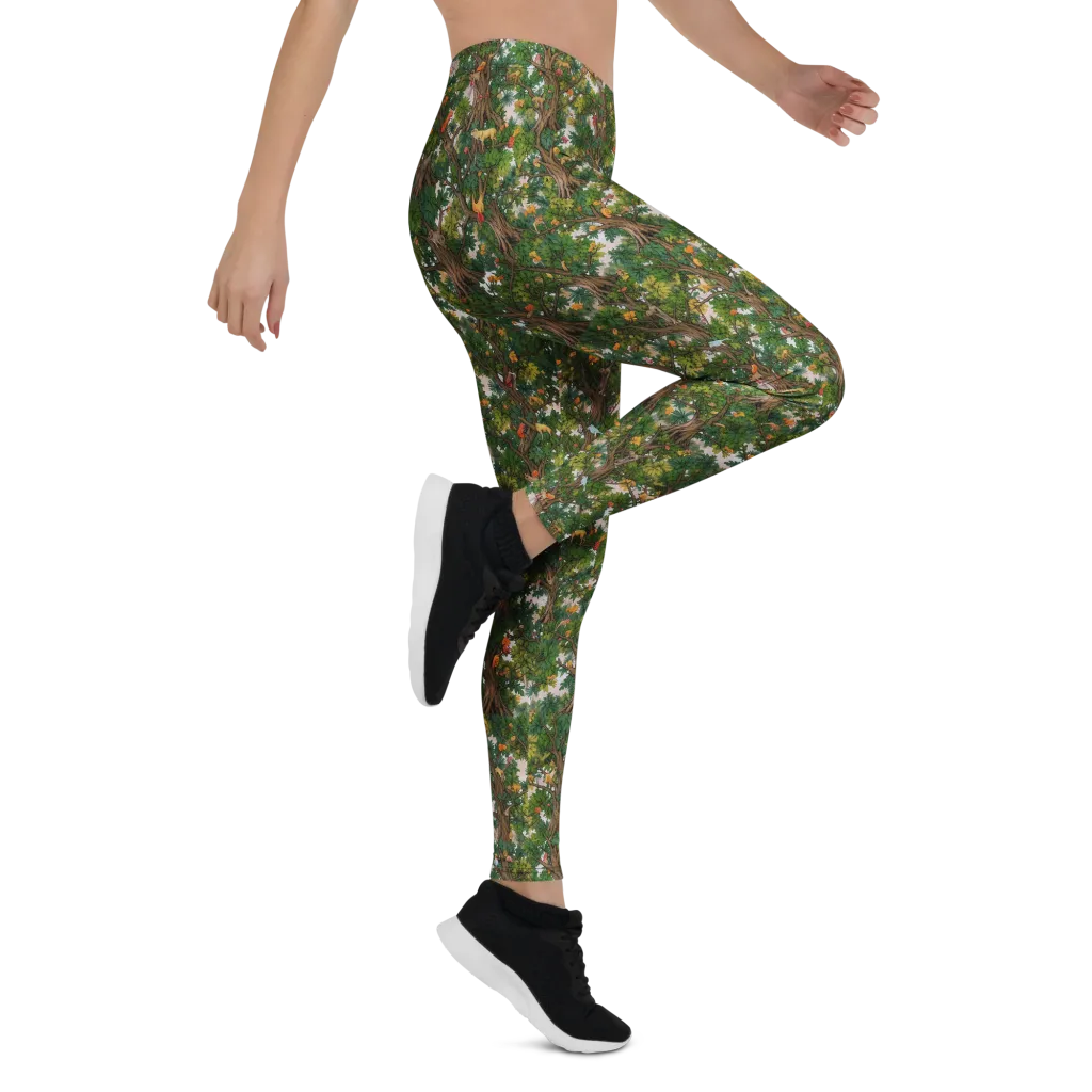 Jungle Canopy on Leggings — Right