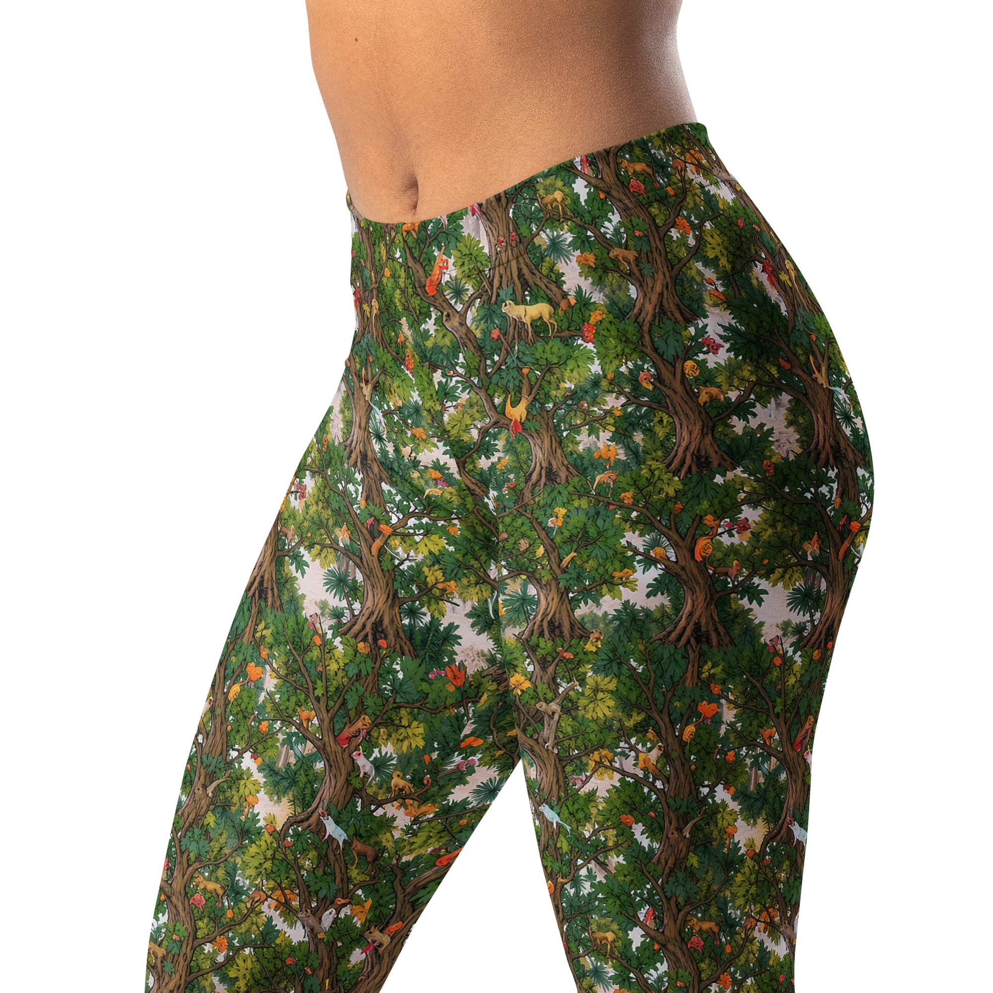 Jungle Canopy on Leggings — Left Front