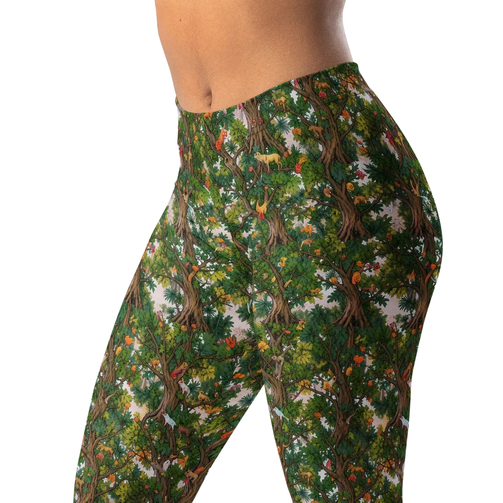 Jungle Canopy on Leggings — Left Front