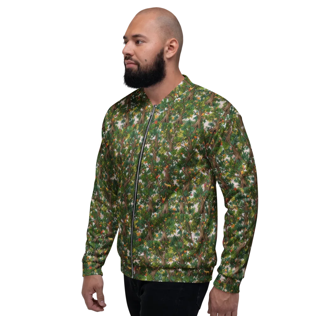 Jungle Canopy on Bomber Jacket — Left
