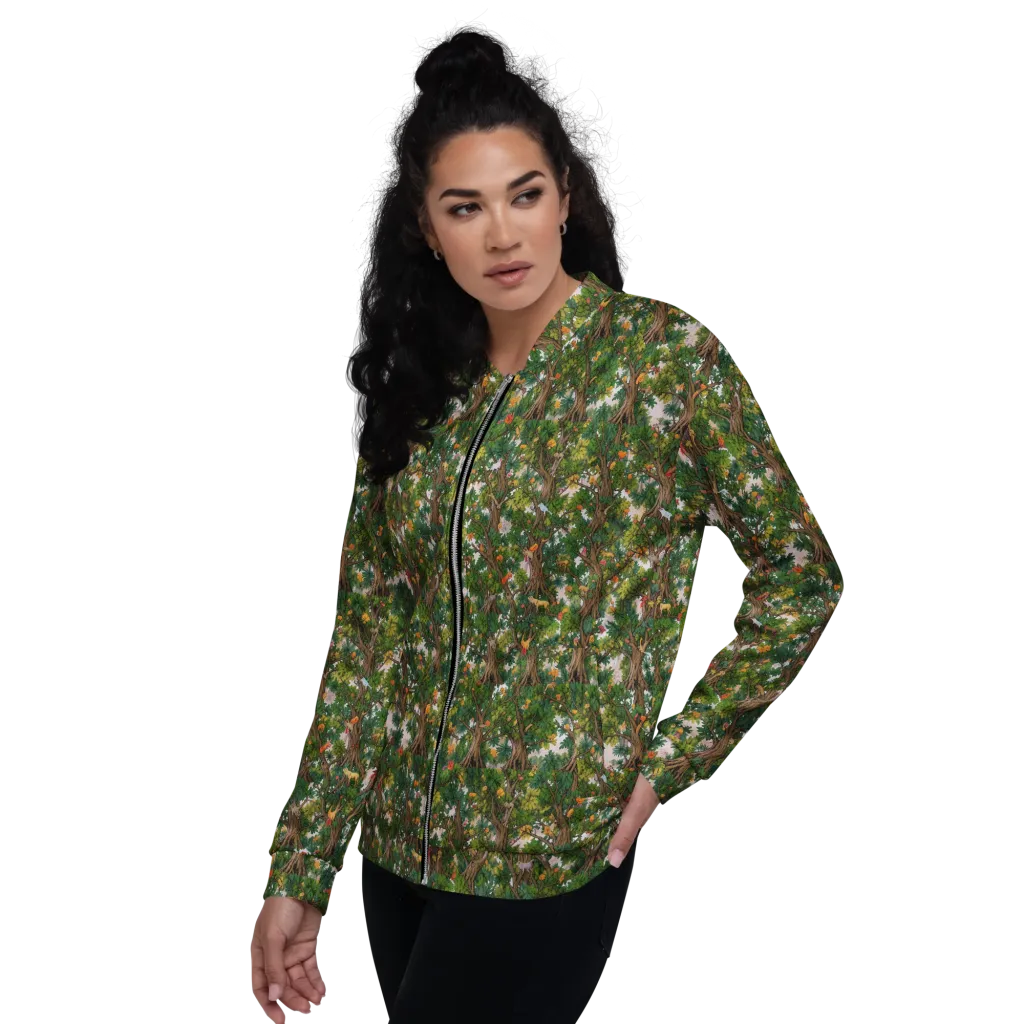 Jungle Canopy on Bomber Jacket — Left