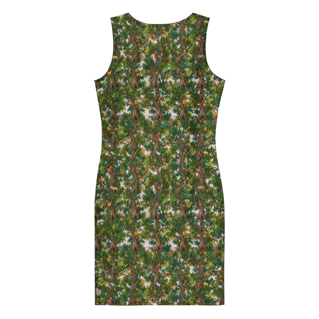 Jungle Canopy on Bodycon Dress — Back