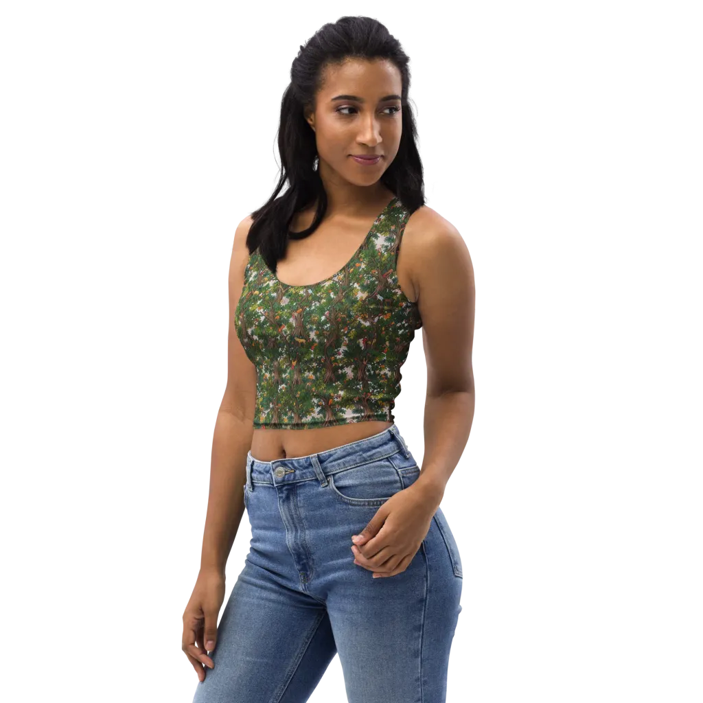 Jungle Canopy on Crop Top — Left Front