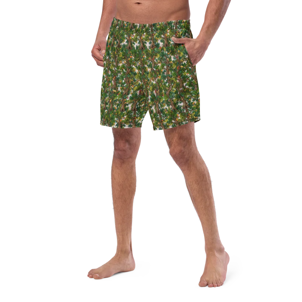 Jungle Canopy on Swim Trunks — Left Front