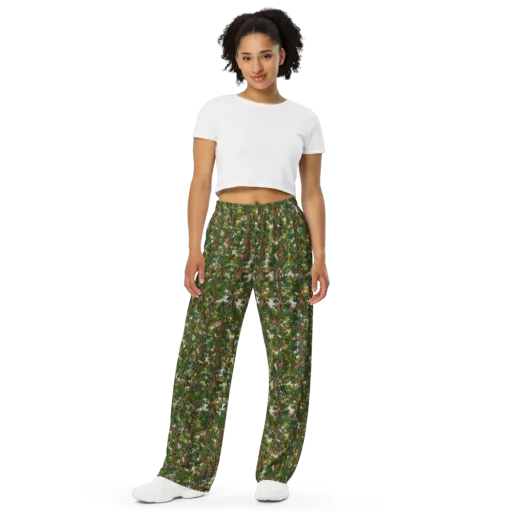 Jungle Canopy on a Wide-Leg Pants