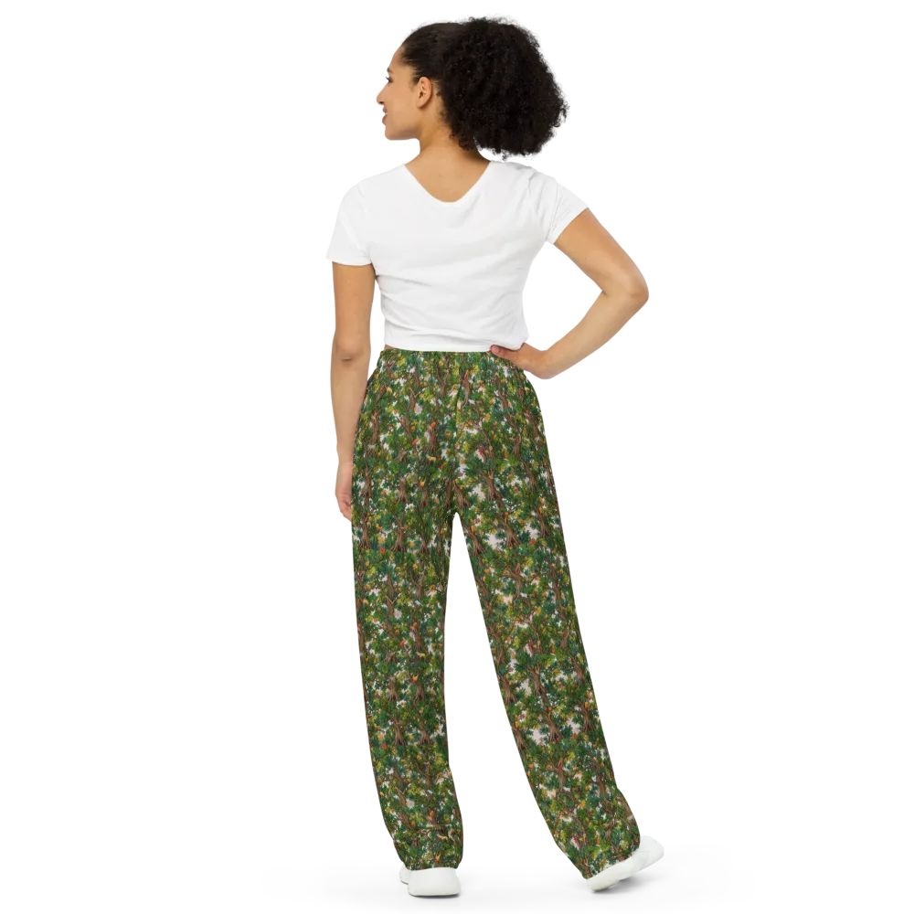 Jungle Canopy on Wide-Leg Pants — Back