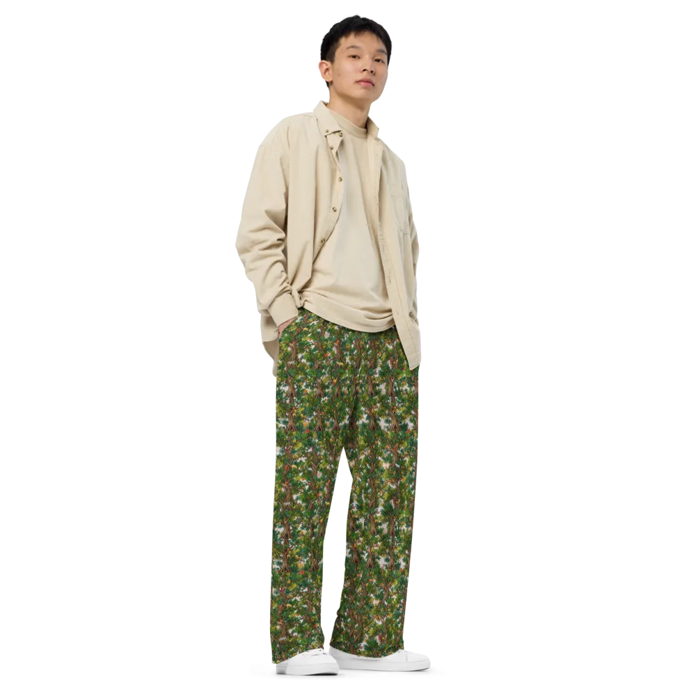 Jungle Canopy on Wide-Leg Pants — Right Front