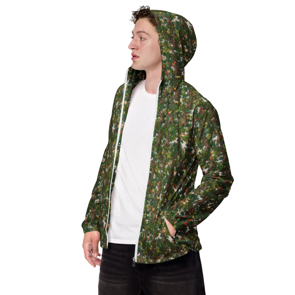 Jungle Canopy on Men's Windbreaker — Left Front