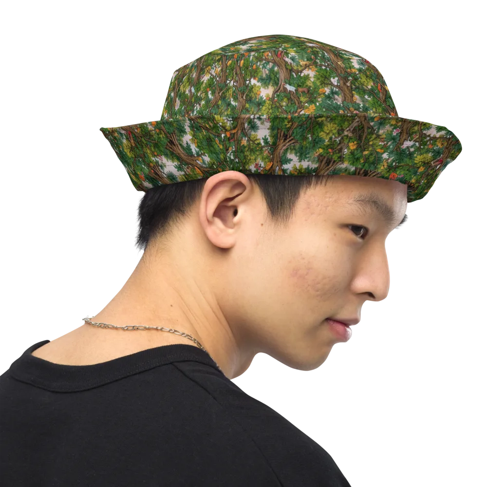 Jungle Canopy on Reversible Bucket Hat — Right Outside