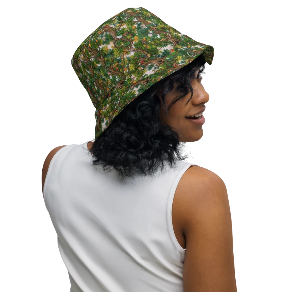Jungle Canopy on Reversible Bucket Hat — Right Outside