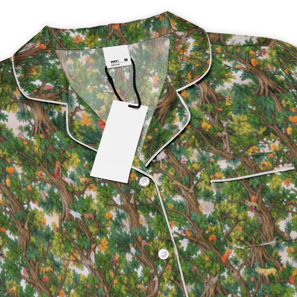 Jungle Canopy on Women's Short Sleeve Pajama Top — Product details