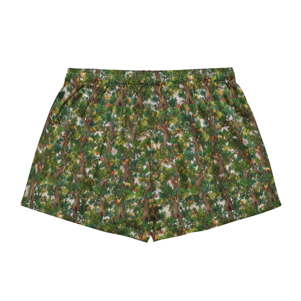 Jungle Canopy on Women's Pajama Shorts — Back
