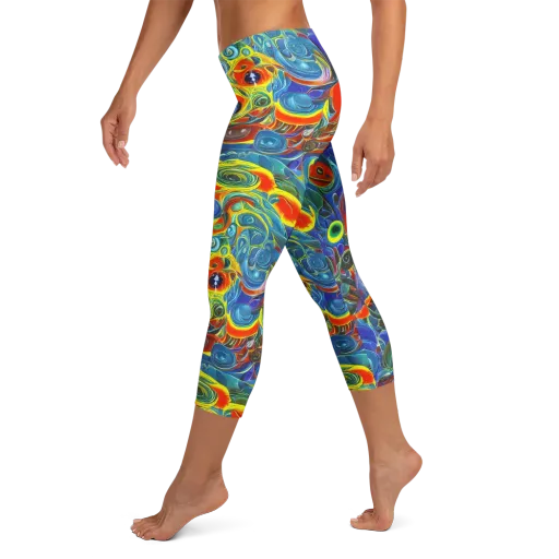 Neon Gyre on a Capri Leggings