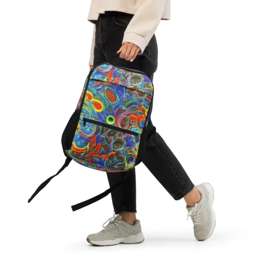 Neon Gyre on a Utility Backpack