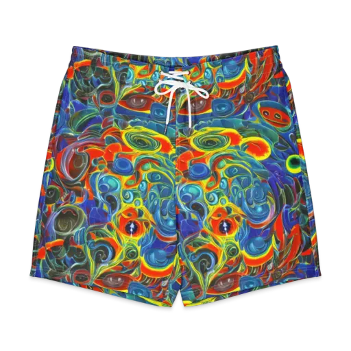 Neon Gyre on a Men's Board Shorts