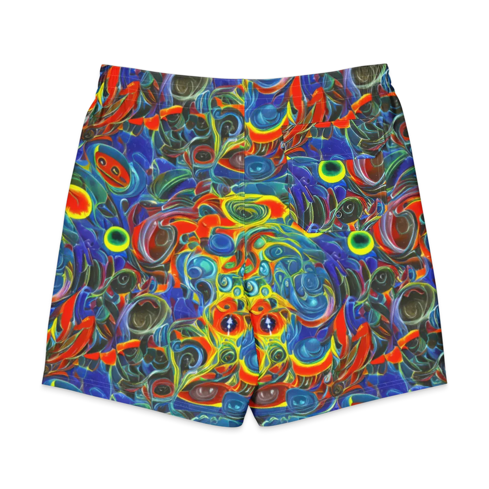 Neon Gyre on Men's Board Shorts — Back