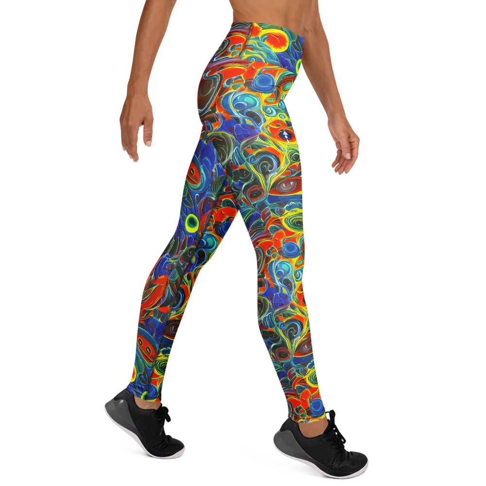 Neon Gyre on Yoga Leggings — Right