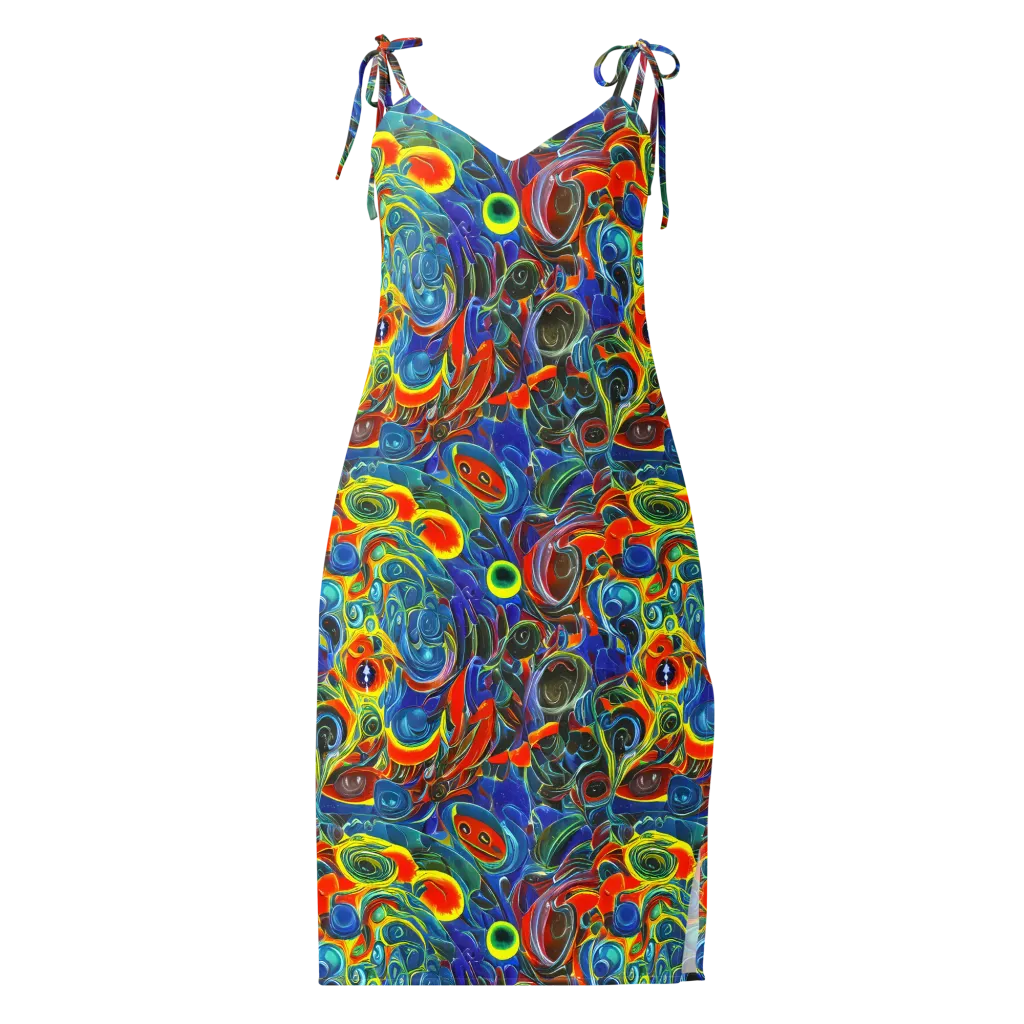 Neon Gyre on Slip Dress — Front