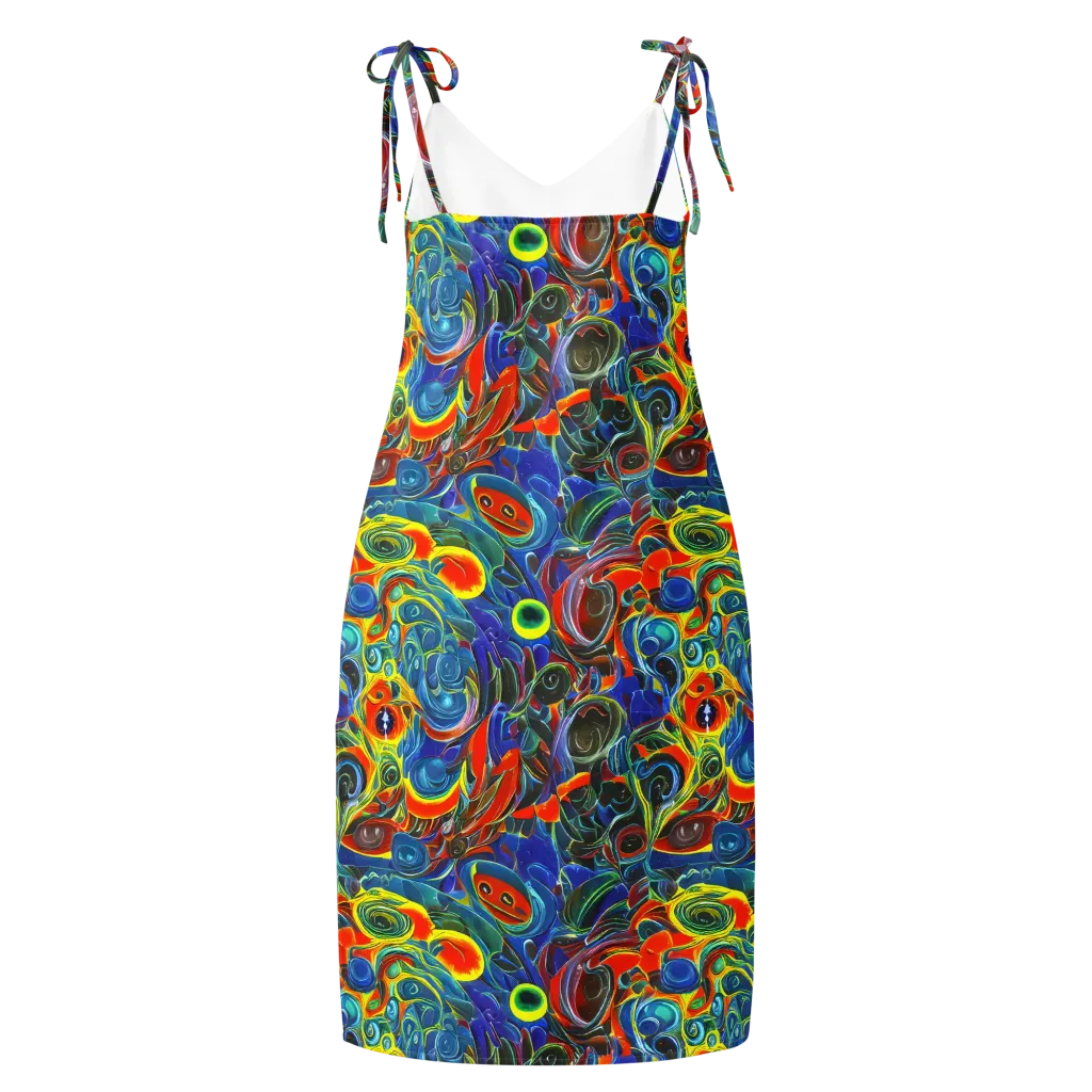 Neon Gyre on Slip Dress — Back