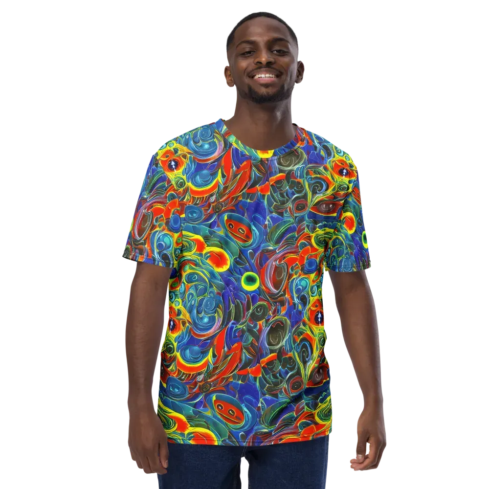 Neon Gyre on Men's Crew Neck T-Shirt — Front