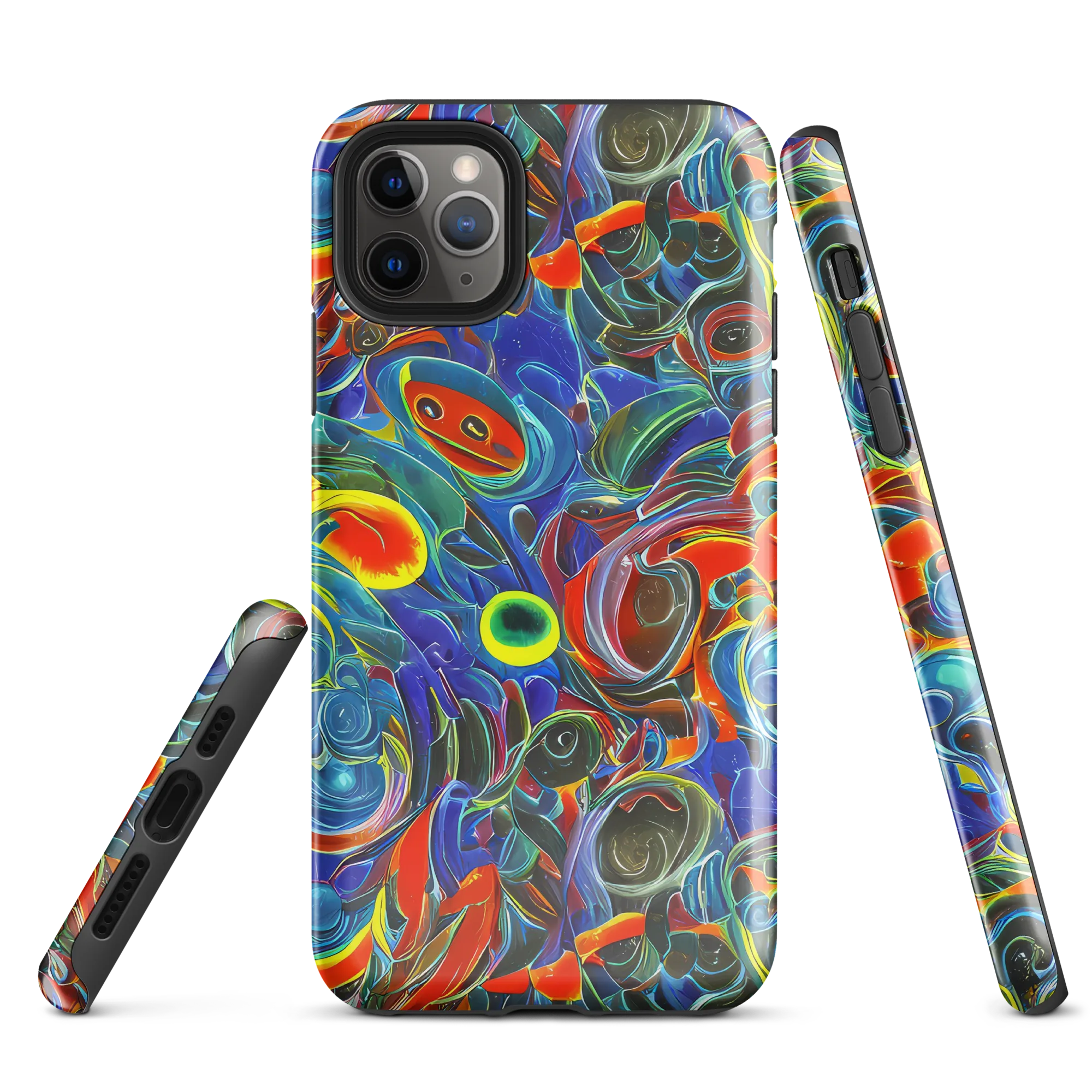 Neon Gyre on Tough Case for iPhone® — Front