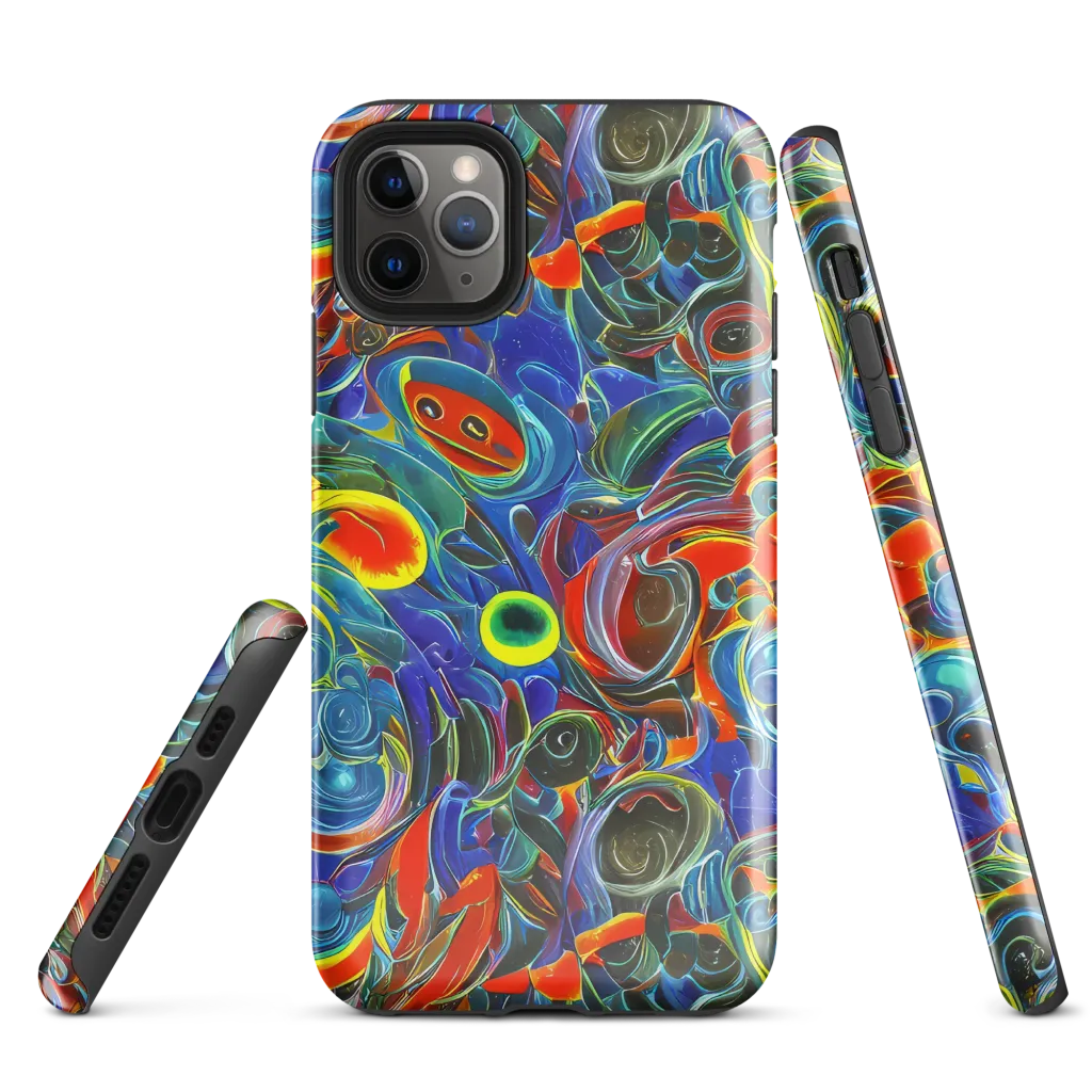 Neon Gyre on Tough Case for iPhone® — Front
