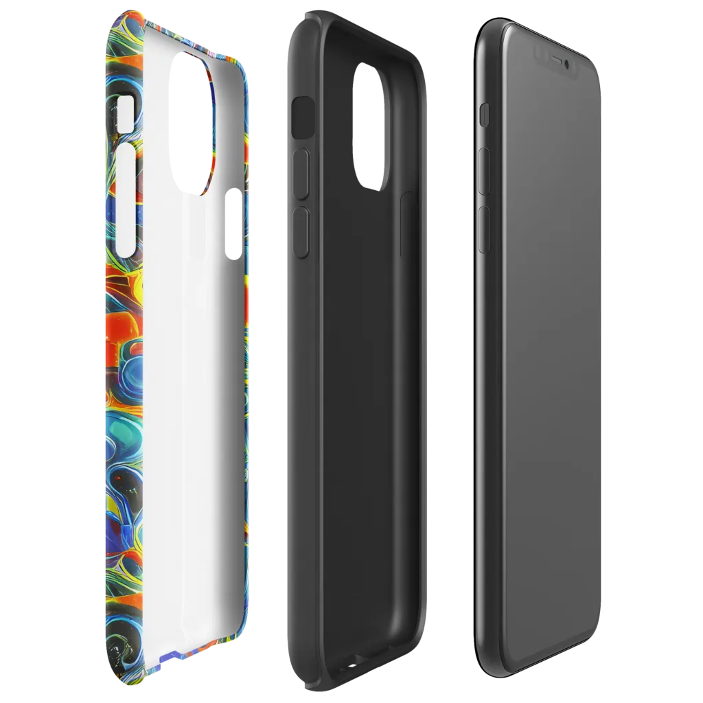 Neon Gyre on Tough Case for iPhone® — Right