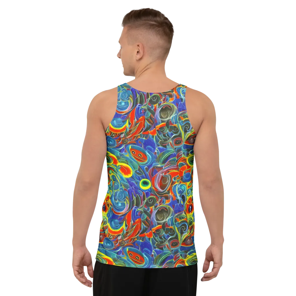 Neon Gyre on Men's Tank Top — Back