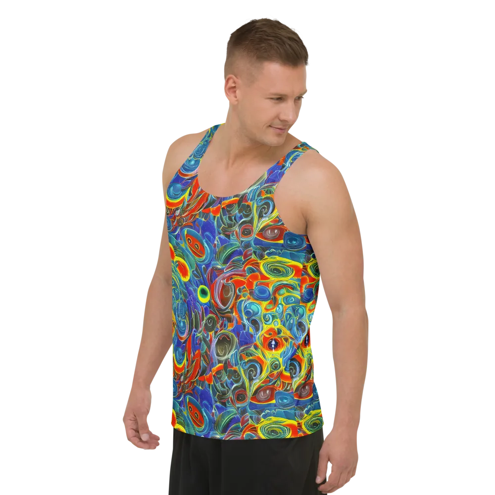 Neon Gyre on Men's Tank Top — Left Front
