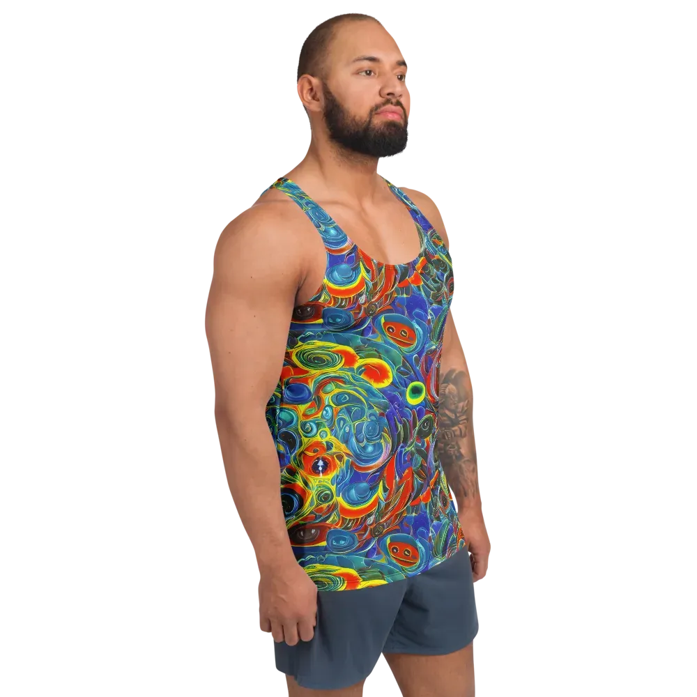Neon Gyre on Men's Tank Top — Right Front