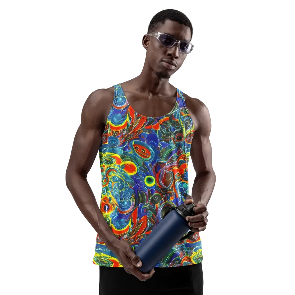 Neon Gyre on Men's Tank Top — Front
