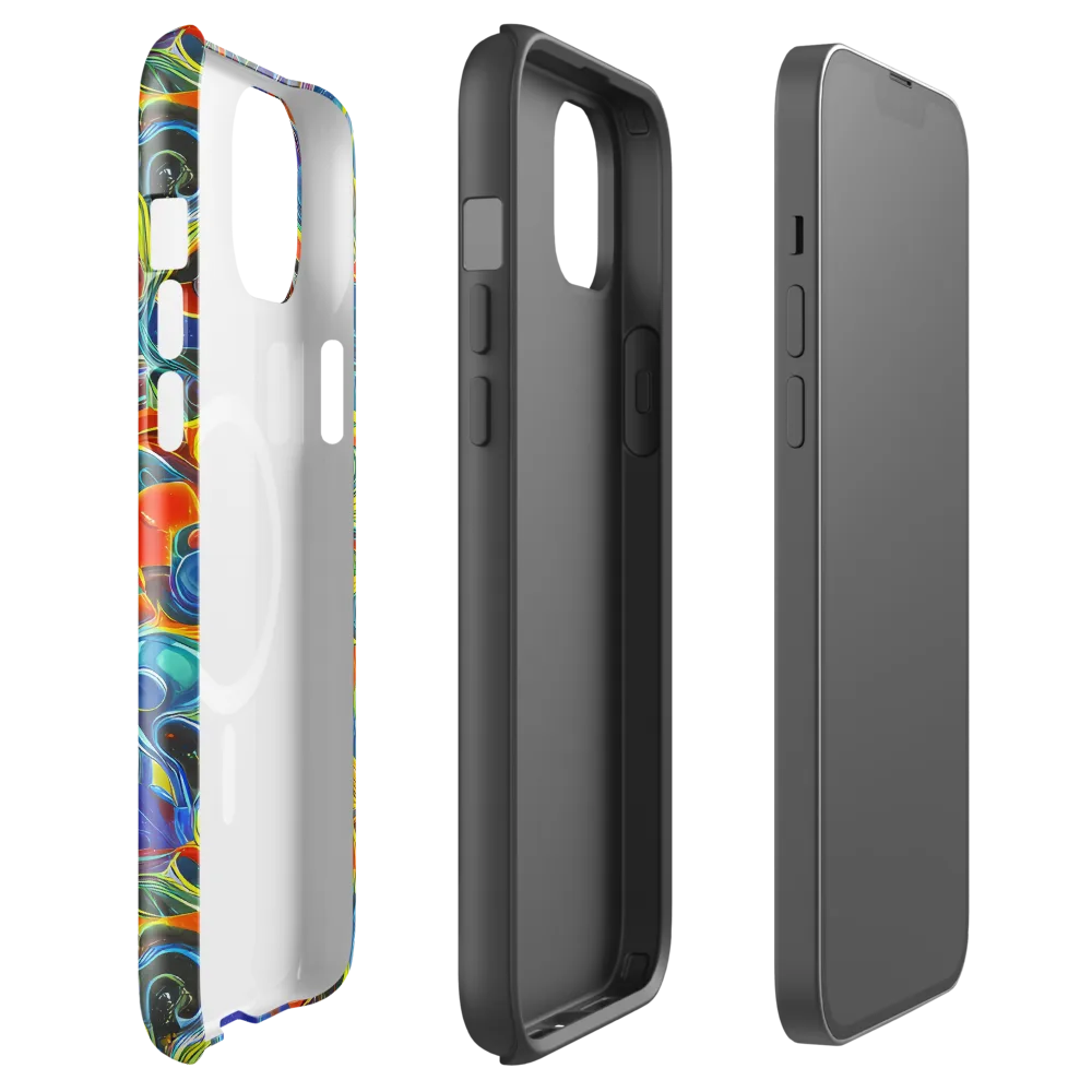 Neon Gyre on MagSafe Tough Case for iPhone® — Front