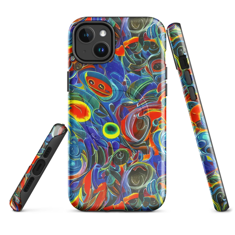 Neon Gyre on MagSafe Tough Case for iPhone® — Front