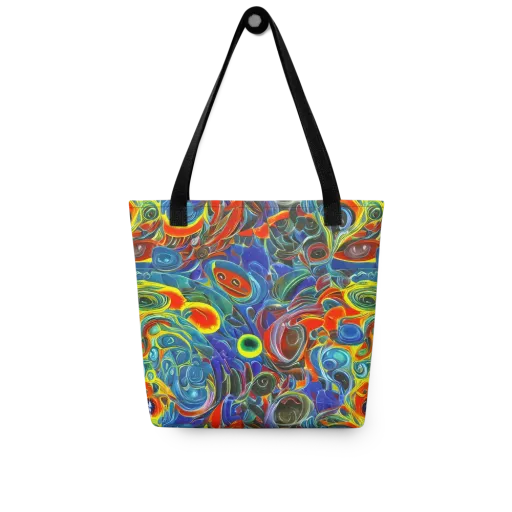 Neon Gyre on a Tote Bag