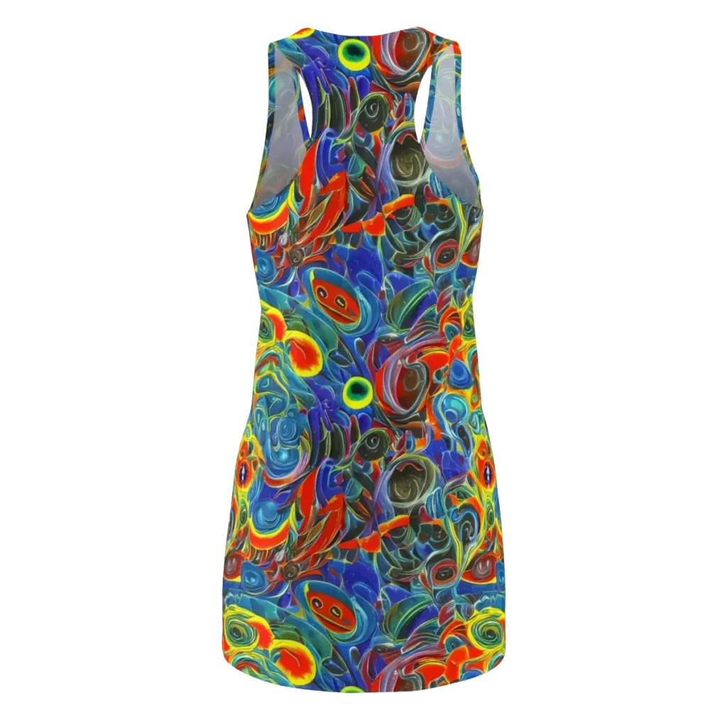 Neon Gyre on Racerback Dress — Back