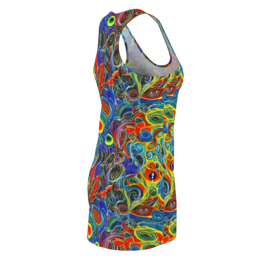 Neon Gyre on Racerback Dress — Back Side