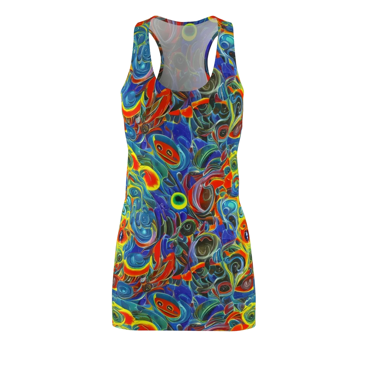 Neon Gyre on Racerback Dress — Front