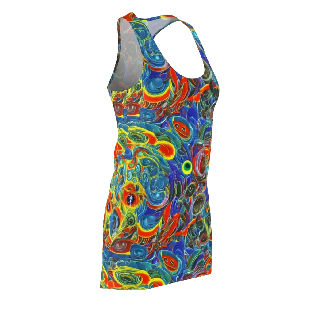 Neon Gyre on Racerback Dress — Front Side