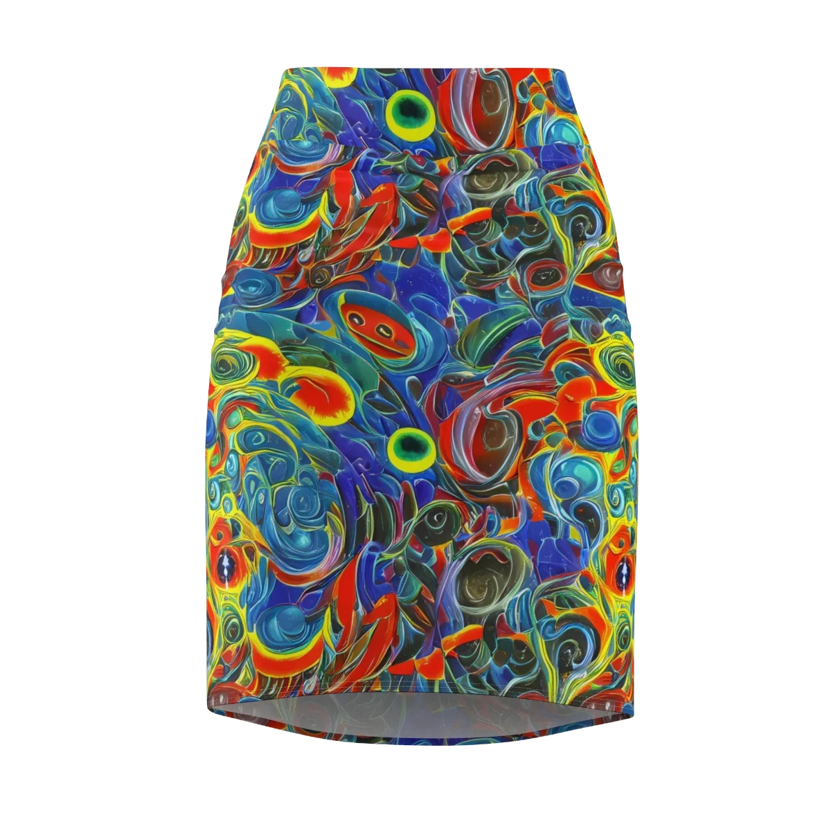 Neon Gyre on Pencil Skirt — Front