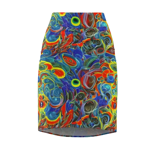Neon Gyre on a Pencil Skirt