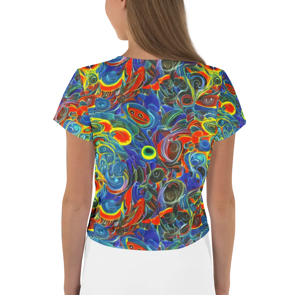 Neon Gyre on Crop Tee — Back