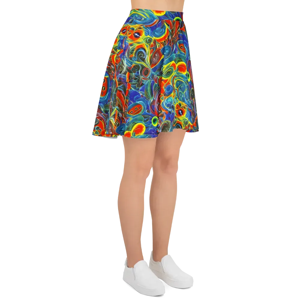 Neon Gyre on Skater Skirt — Right
