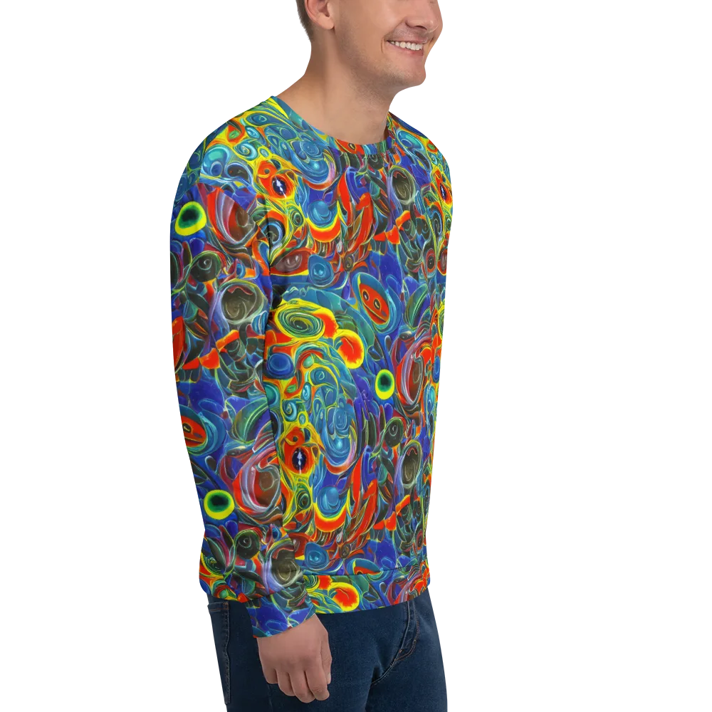 Neon Gyre on Sweatshirt — Right Front