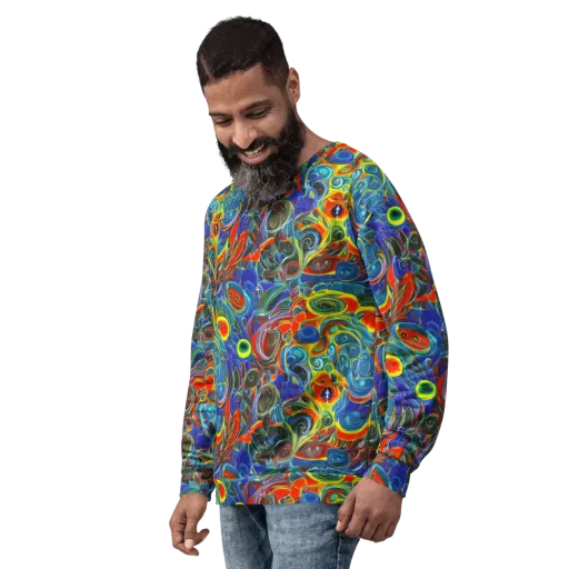 Neon Gyre on a Sweatshirt