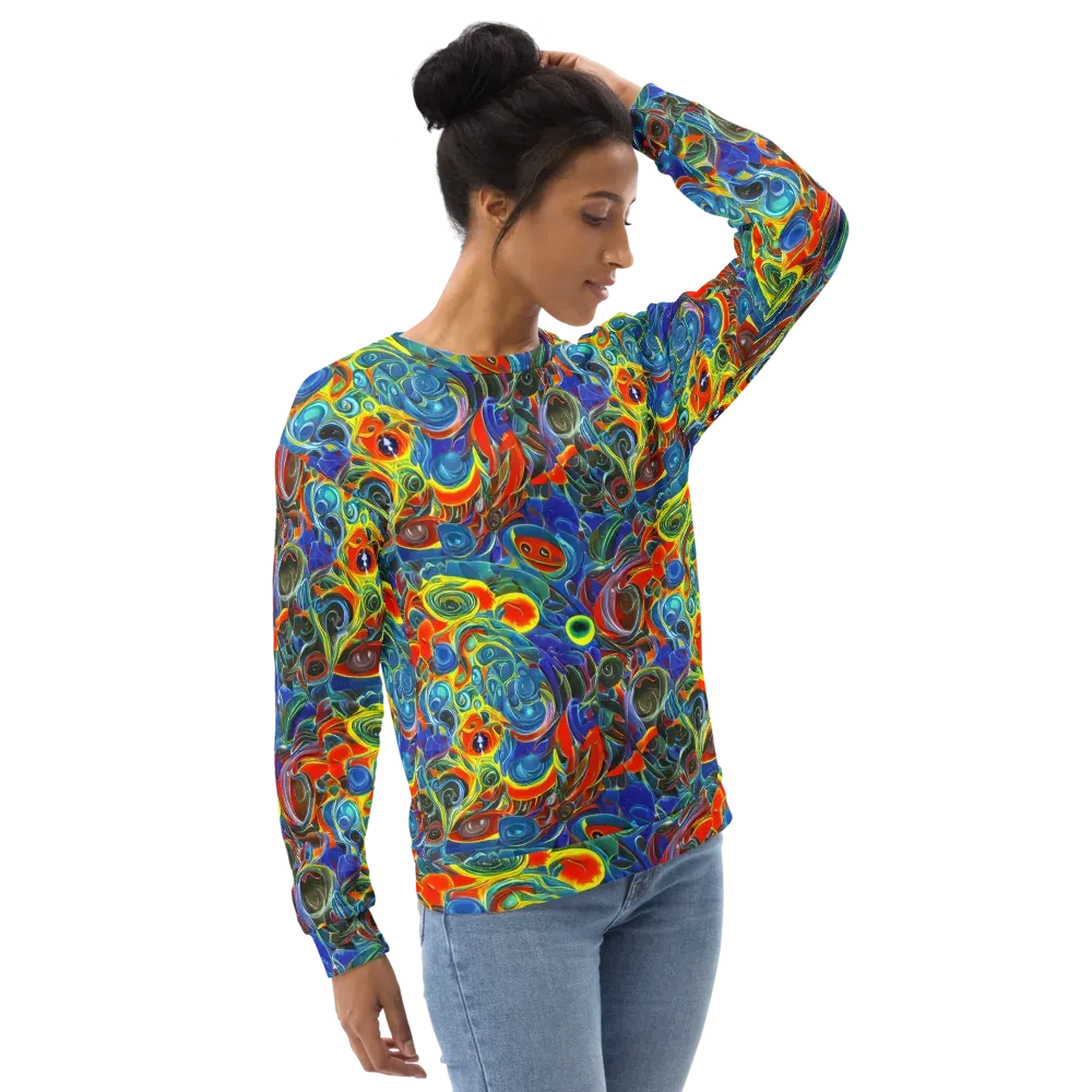 Neon Gyre on Sweatshirt — Right Front