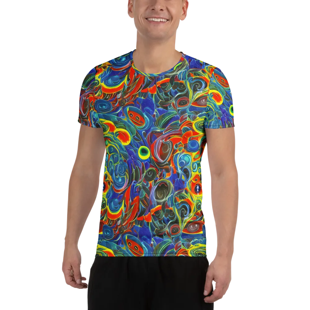 Neon Gyre on Men's Athletic T-Shirt — Front